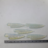 5 Opalite Ornamental Knife Blades  #0728