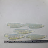 5 Opalite Ornamental Knife Blades  #0728