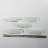 5 Opalite Ornamental Knife Blades  #8531