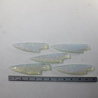 5 Opalite Ornamental Knife Blades  #0728