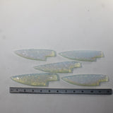 5 Opalite Ornamental Knife Blades  #0728