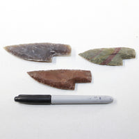 3 Small Stone Ornamental Knife Blades  #9323  Mountain Man Knife