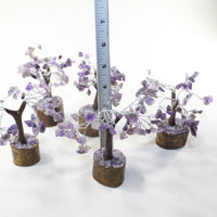 5 Small Amethyst Gemstone Chip Trees 3-4 Inch #8420