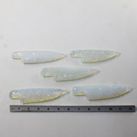 5 Opalite Ornamental Knife Blades  #8531