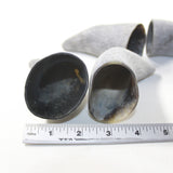 4 Raw Unfinished Cow Horn Tips #5929 Natural Colored