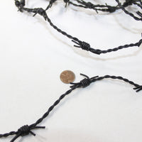 25 Yards of Leather Barbed Wire Antique Black Color  #2522