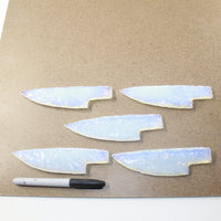 5 Opalite Ornamental Knife Blades  #4523