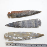 3 Stone Ornamental Spearheads  #0119  Arrowhead