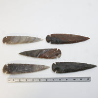 5 Stone Ornamental Spearheads  #9819  Arrowhead