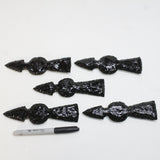 5 Obsidian Ornamental Tomahawk Heads #7710  Ax Axe Hatchet