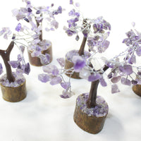 5 Small Amethyst Gemstone Chip Trees 3-4 Inch #8420