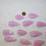 25 Pink Glass Ornamental Arrowheads  #9326  Arrowhead