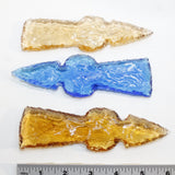 3 Glass Ornamental Tomahawk Heads #0019  Ax Axe Hatchet