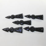 5 Obsidian Ornamental Tomahawk Heads #9427  Ax Axe Hatchet z