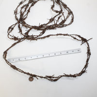 5 Leather Barbed Wire Necklace Antique Brown Colored   #90D  Bracelet Hat Band