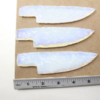 3 Opalite Ornamental Knife Blades  #5624