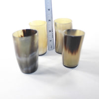 4 Horn Shot Glasses #412d Natural Colored
