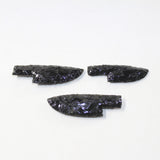 3 Small Obsidian Ornamental Knife Blades  #8023  Mountain Man Knife