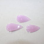 3 Pink Glass Ornamental Arrowheads  #1125  Arrowhead z