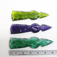 3 Glass Ornamental Tomahawk Heads #2118  Ax Axe Hatchet