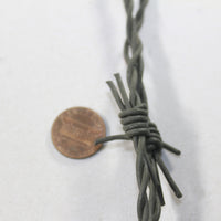 5 Leather Barbed Wire Necklaces Gray Colored   #9323