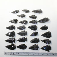 25 Large Obsidian Ornamental Arrowheads  #9125  Arrowhead