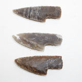 3 Small Stone Ornamental Knife Blades  #1419  Mountain Man Knife
