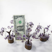 5 Small Amethyst Gemstone Chip Trees 3-4 Inch #8420