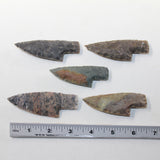 5 Small Stone Ornamental Knife Blades  #6325  Mountain Man Knife