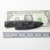 1 Obsidian Ornamental Knife Blade  #9232  Mountain Man Knife
