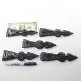 5 Obsidian Ornamental Tomahawk Heads #9427  Ax Axe Hatchet