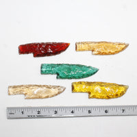 5 Small Glass Ornamental Knife Blades  #661N  Mountain Man Knife