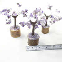 3 Small Amethyst Gemstone Chip Trees 3-4 Inch #3333