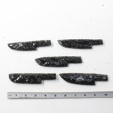 5 Obsidian Ornamental Knife Blades  #0721  Mountain Man Knife