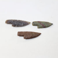 3 Small Stone Ornamental Knife Blades  #9323  Mountain Man Knife