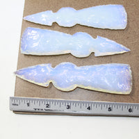3 Opalite Ornamental Tomahawk Heads #4324  Ax Axe Hatchet