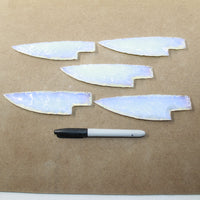 5 Opalite Ornamental Knife Blades  #3023