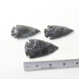 3 Large Obsidian Ornamental Arrowheads  #1433  Arrowhead