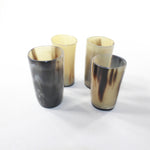 4 Horn Shot Glasses #412d Natural Colored