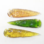 3 Glass Ornamental Spearheads  #072d  Arrowheads