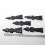 5 Obsidian Ornamental Tomahawk Heads #9427  Ax Axe Hatchet