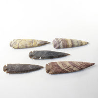 5 Stone Ornamental Spearheads  #6334  Arrowheads