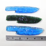 3 Glass Ornamental Knife Blades  #8628