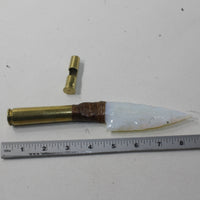 50 Cal Handle Opalite Blade Ornamental Knife #3821 Mountain Man Knife