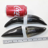 4 Polished Cow Horn Tips #5923 Natural colored