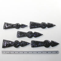 5 Obsidian Ornamental Tomahawk Heads #9427  Ax Axe Hatchet