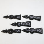 5 Obsidian Ornamental Tomahawk Heads #231N  Ax Axe Hatchet
