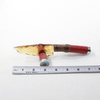 Shotgun Shell Handle Glass Blade Ornamental Knife #3621 Mountain Man Knife