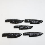 5 Obsidian Ornamental Knife Blades  #3810  Mountain Man Knife