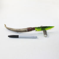 Deer Antler Handle Glass Blade Ornamental Knife #2023 Mountain Man Knife